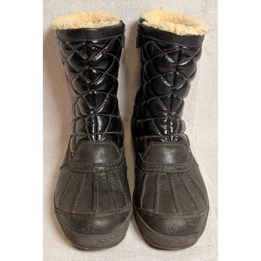 UGG Australia Bellegrade Quilted Winter Snow Waterproof Boots Black US‎ 8